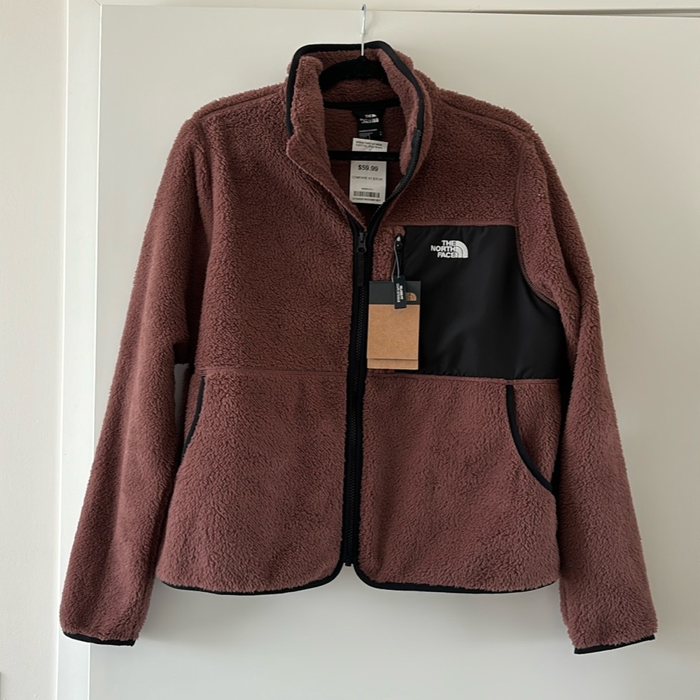 New The North Face fuzzy zip up